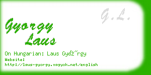 gyorgy laus business card